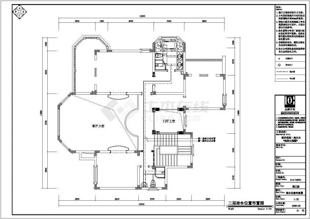 某地区保利四期北二层平面建筑设计施工图-图一