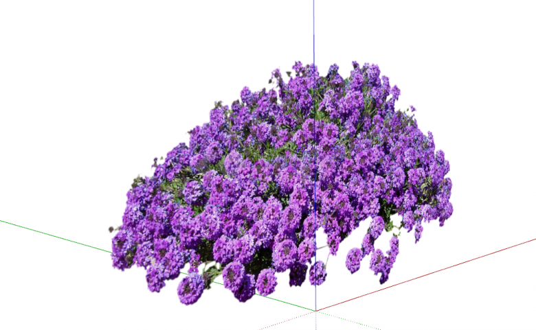 现代紫色的圆形花丛su模型-图一