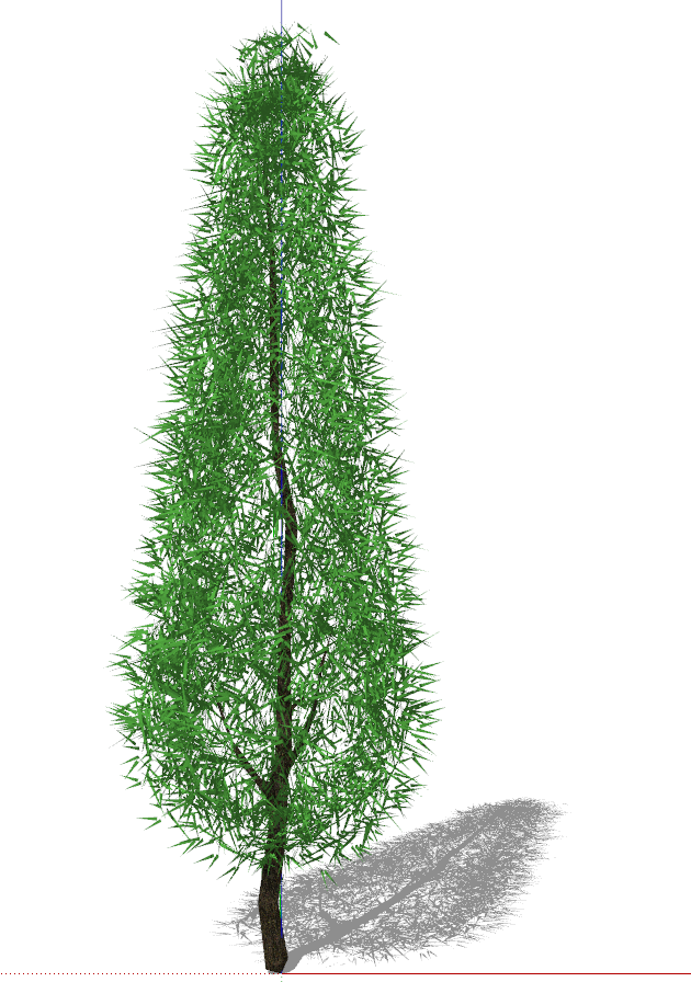 密密麻麻的针尖状的绿色乔木su模型_图1