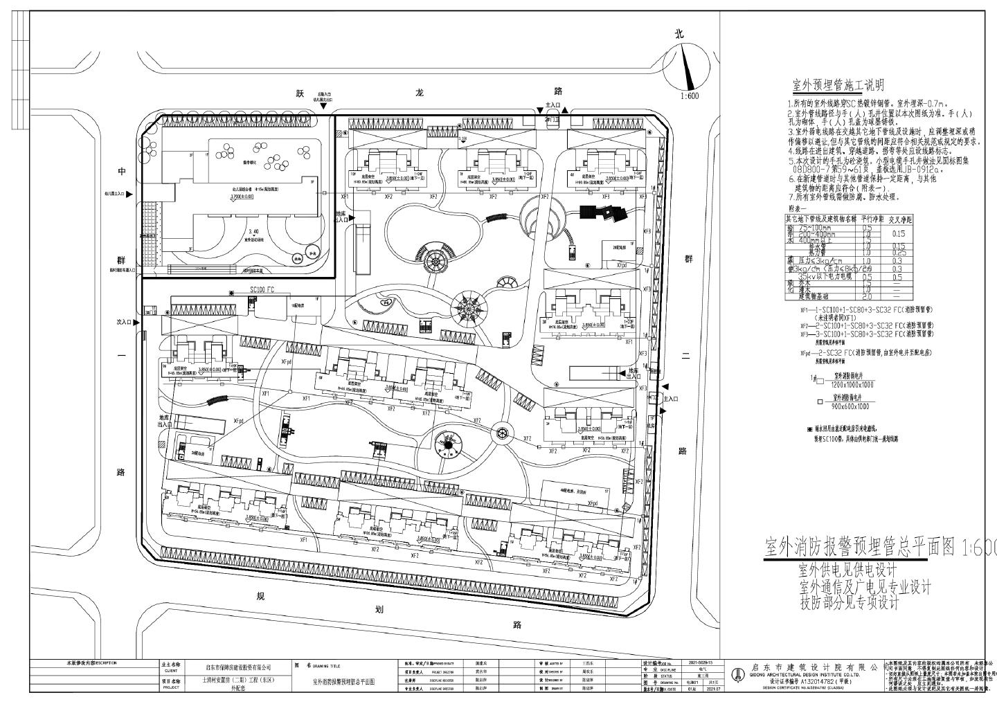 士清村安置房（二期）工程（东区）室外消防总平面CAD图