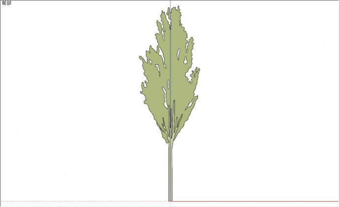 现代芭蕉乔木景观植物su模型_图1