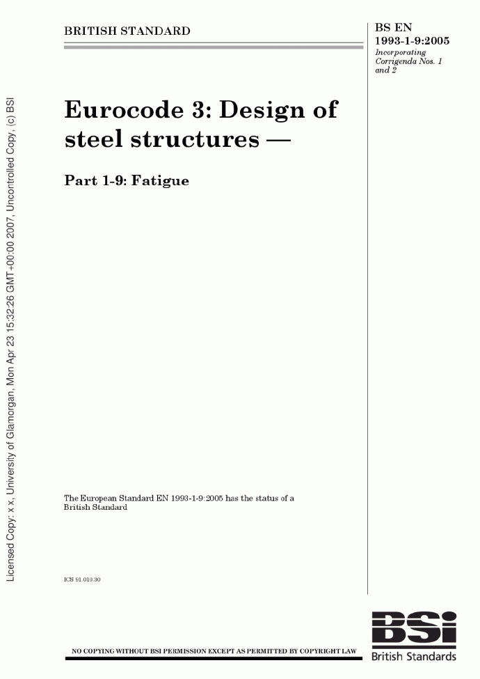 全套欧洲规范EN1993-1-9_图1