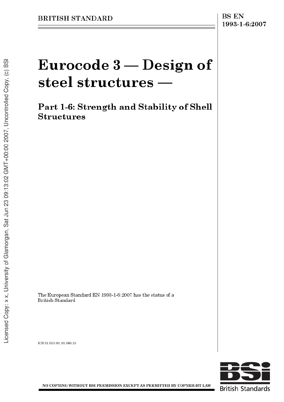 全套欧洲规范EN1993-1-6