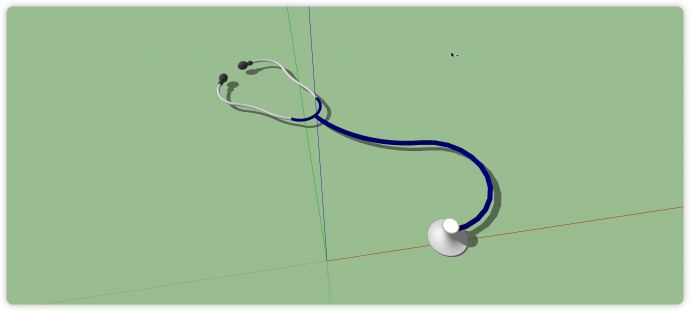 心脏听诊器医疗器械su模型_图1