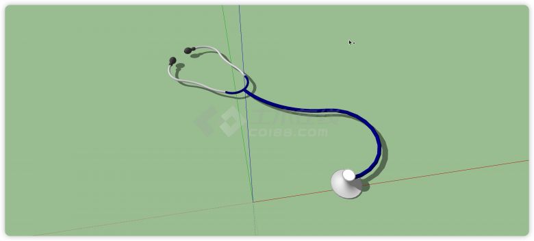 心脏听诊器医疗器械su模型-图一