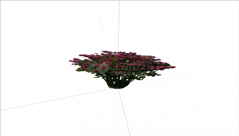 龙湖紫粉花灌木花卉su模型-图二