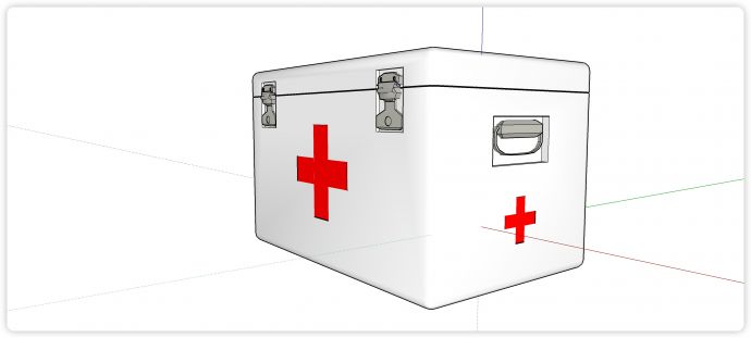 白色医疗箱医疗器械su模型_图1