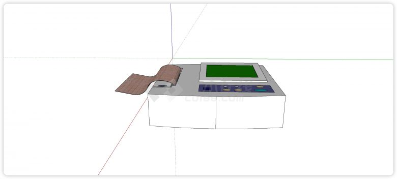 心电图打印机医疗器械su模型-图二