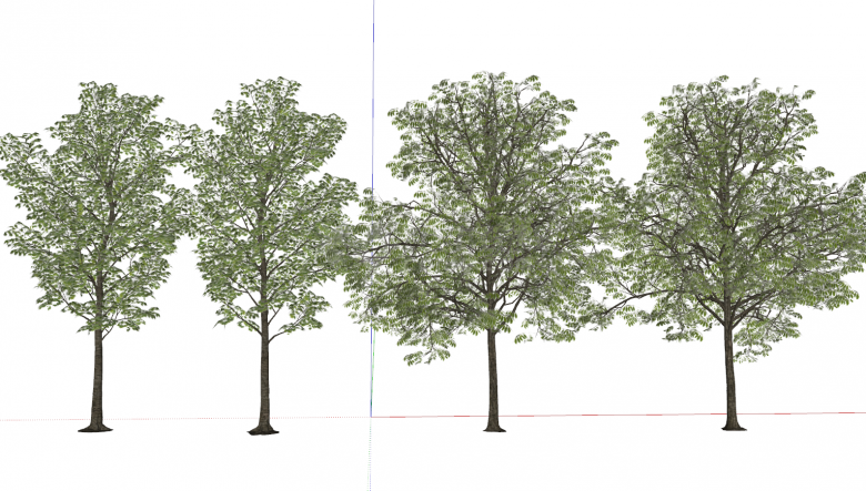 现代景观树园林树组合su模型-图一