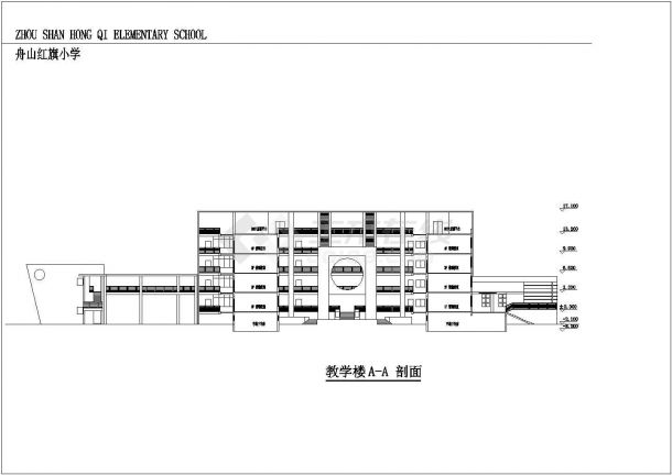 某地区行政教学楼建筑设计CAD图纸-图二