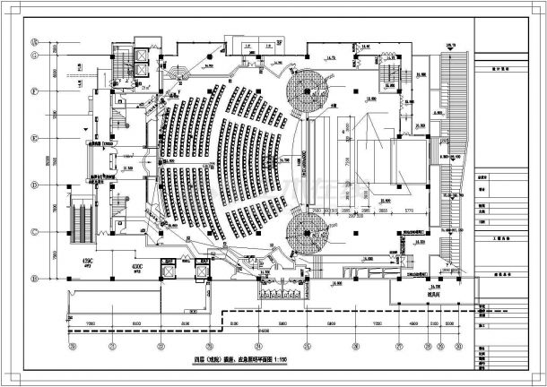 某大型剧院舞台灯光电气照明设计施工图（含设计说明）-图一