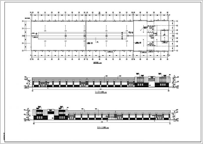 钢筋混凝土排架结构两层菜市场建筑施工图_图1
