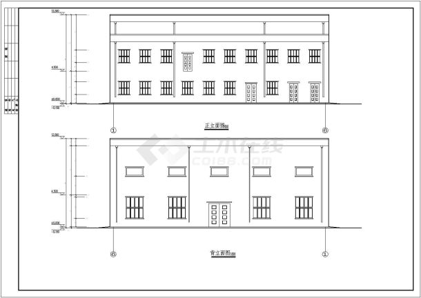 某地区小型两层制氧厂房建筑施工图-图一