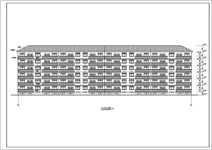 某地区六层板式住宅楼建筑施工图（共9张）_图1