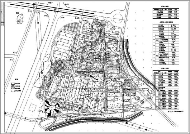 某城市工业园规划设计CAD总平面图纸-图一