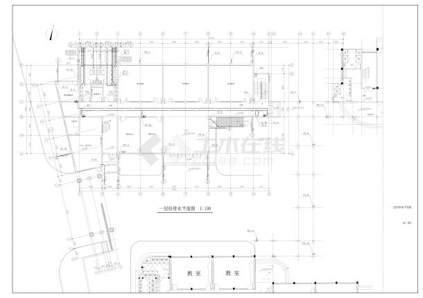 进川小学实验楼建设项目图纸 给排水-图二