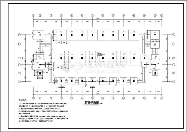 混土教学楼钢结构施工设计图（共16张）-图一