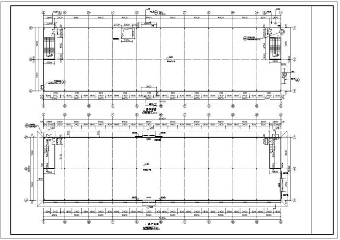 门式钢架厂房带夹层建筑结构图_图1