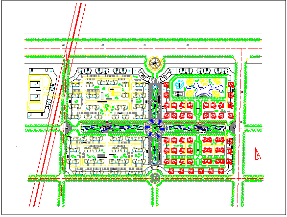 某地区大型蜀都新城规划总平面设计图_图1