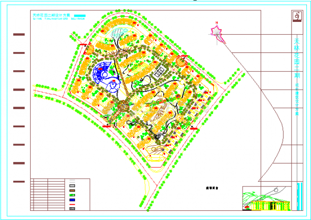 某地区大型天林花园规划总设计平面图-图一