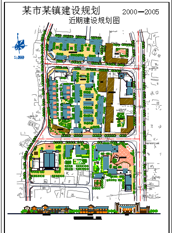 某地小型城镇建设设计施工规划详图_图1