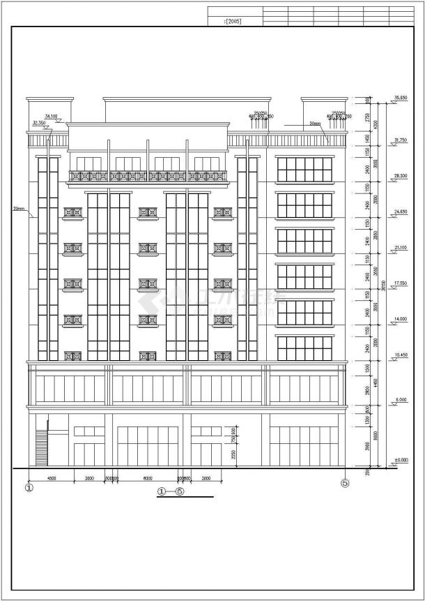 某地区三星宾馆酒店建筑设计施工图纸-图一