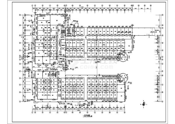 商业广场平立面建筑CAD图（共5张）-图一