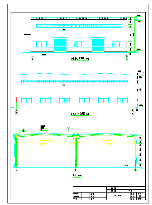 某地钢厂房结构设计图（含设计说明）_图1