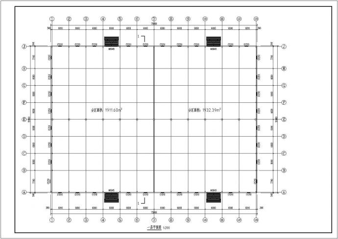 粮食罩棚甲级院顶级模板建筑结构图(含施工图）_图1