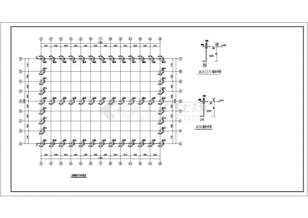 粮食罩棚甲级院顶级模板建筑结构图(含施工图）-图二