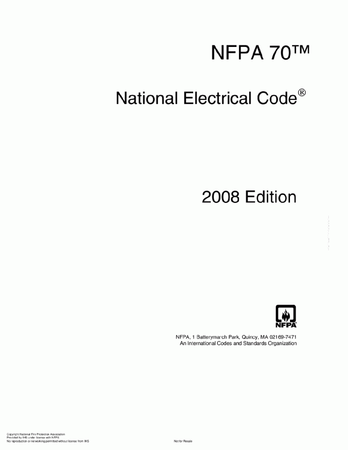NFPA70-2008 National electrical code_图1
