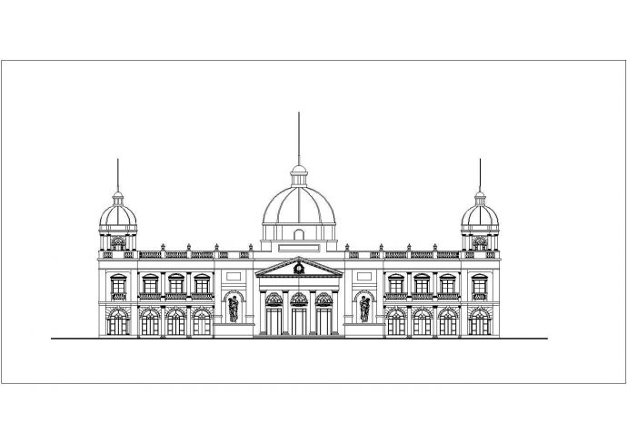 某地区小型经典欧式建筑立面（共3张）_图1