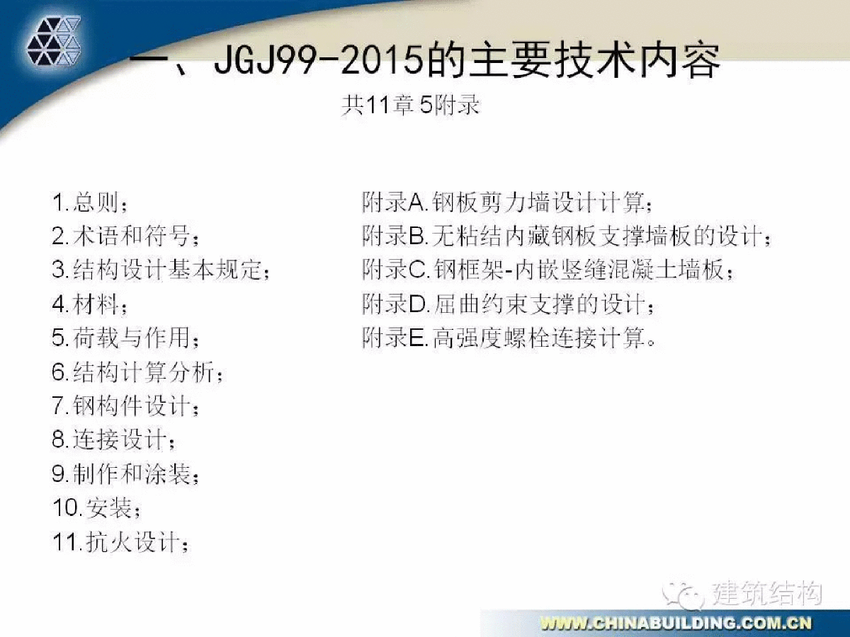 《高层民用建筑钢结构技术规程》（JGJ 99-2015）主要修订内容-图一