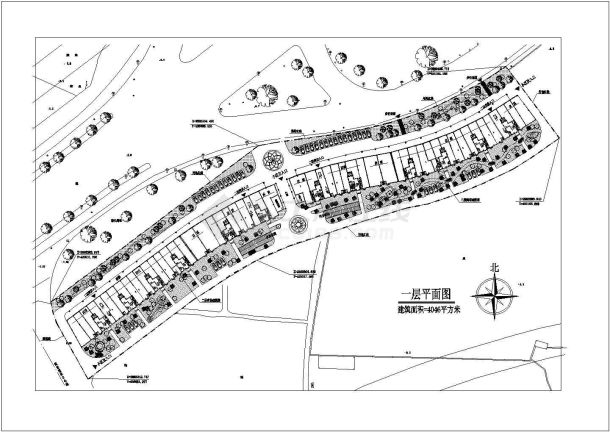 【江苏省】某地区沿街高层商住楼建筑总图-图一