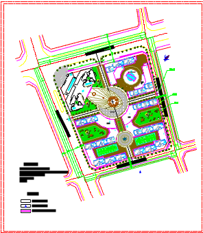 某小型县城最中心地块规划设计方案图_图1