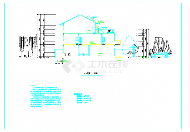 北方某地区新农村住宅设计方案图（含设计说明）-图二