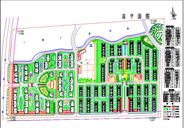 【南京市】某二期居住小区建筑规划图-图一