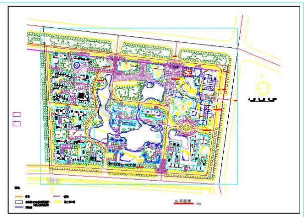 某地大型居住小区建筑设计规划图纸-图一