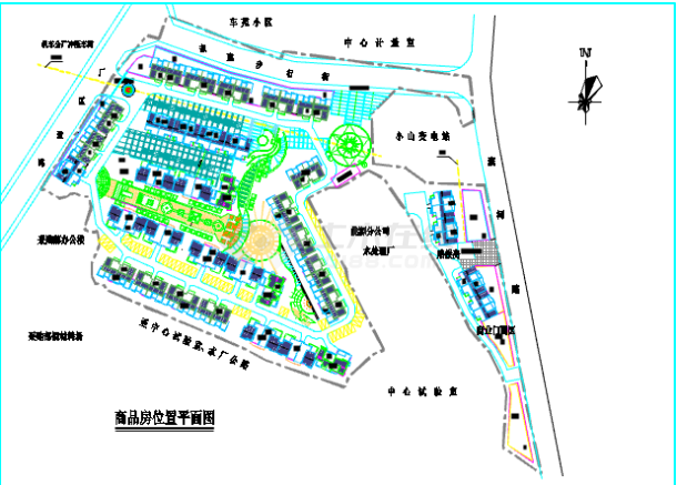 某地大型住宅小区总平面建筑设计详图-图一