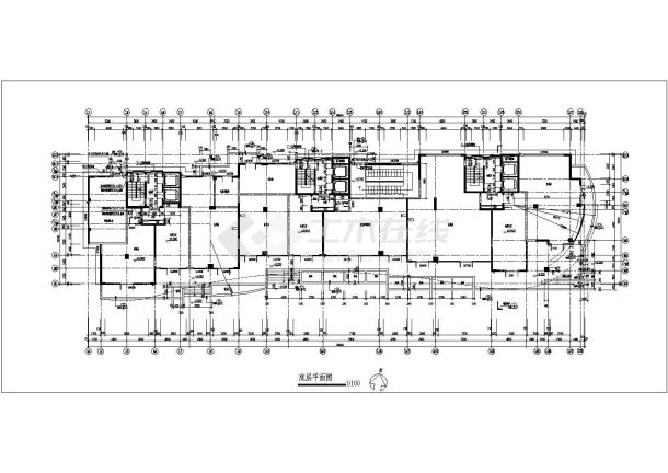 【浙江】某高层住宅建筑平面施工图-图一