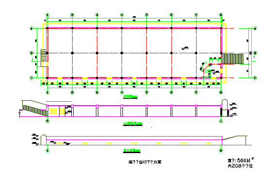 某自行车车棚建筑设计施工图（共5张）_图1