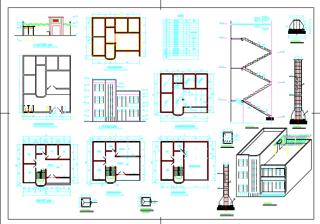 某地民房自由住宅楼建筑设计施工图