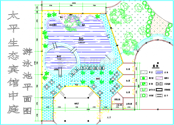 某地生态度假村总平面景观环境设计图CAD图纸-图一