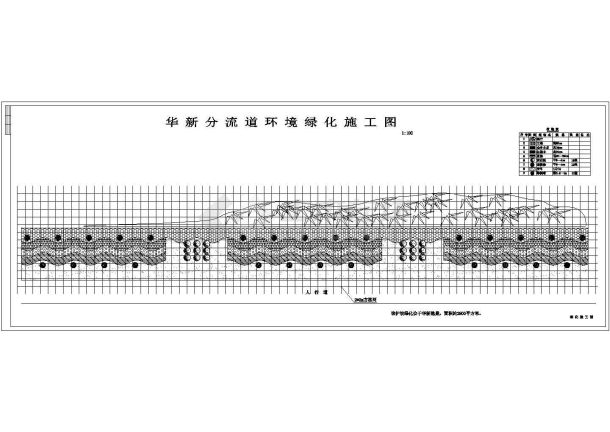 华新分流道环境绿化景观设计工程图纸-图二