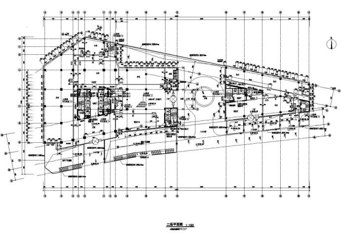 某二十九层办公楼CAD平面布置参考图_图1