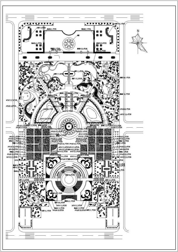 某地大型植物园绿化规划建筑设计图纸-图一