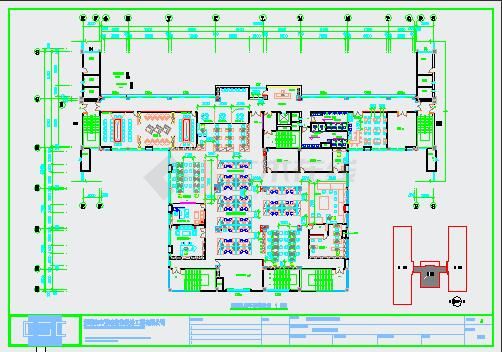 某电器公司办公室装修设计施工图（带效果图）-图二