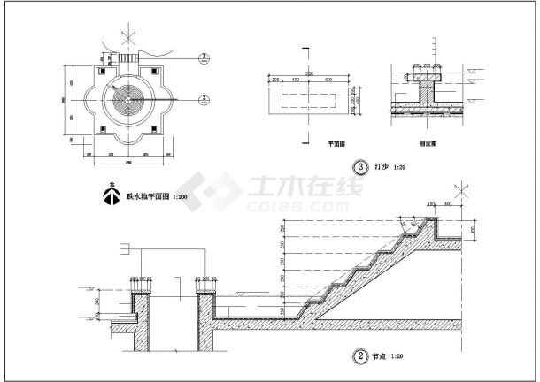 【福建省】某地小型景观戏水池设计图-图二