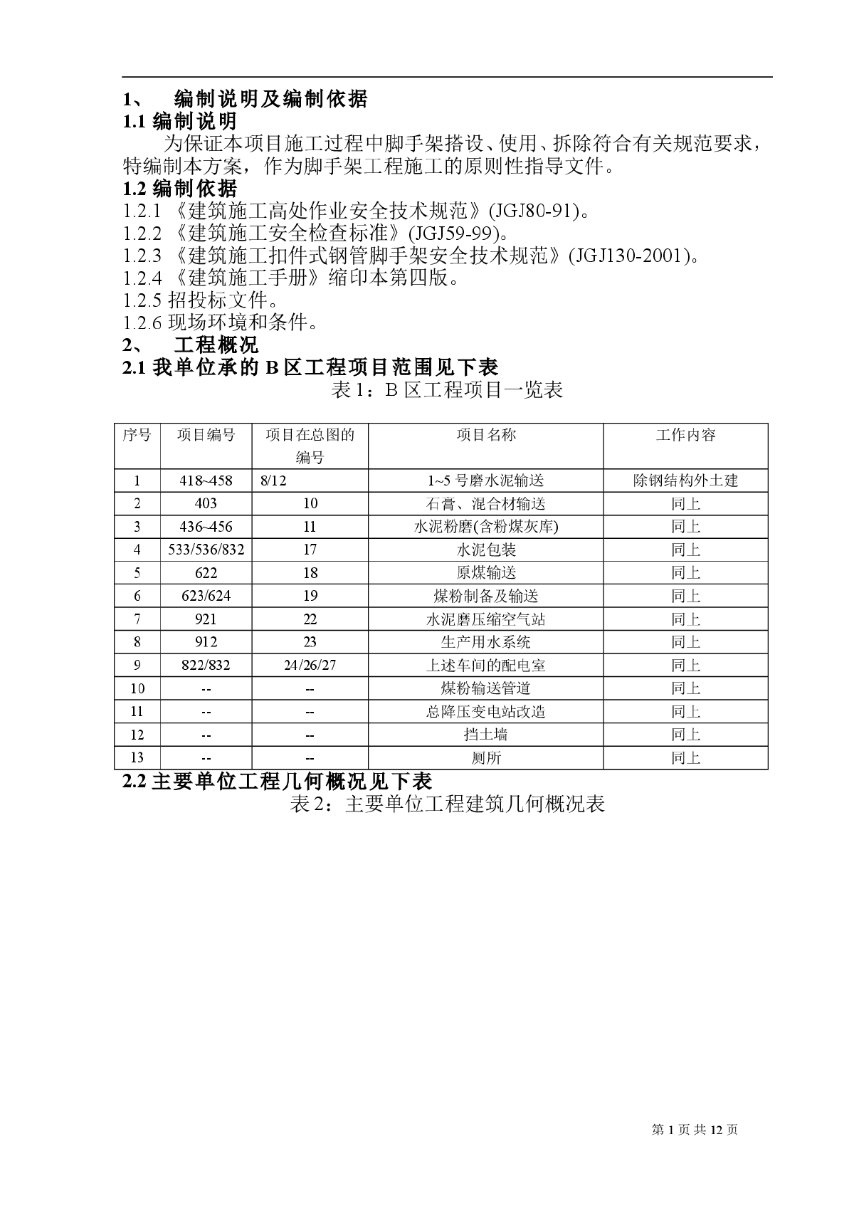 某土建工程钢管脚手架施工方案