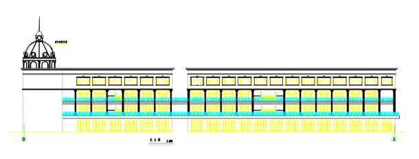 某四层欧式风格商场建筑设计施工图纸-图二